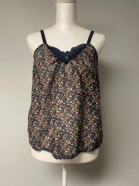 Mudd Womens Medium Sheer Floral Boho Cami Festival Whimsy Coquette Feminine